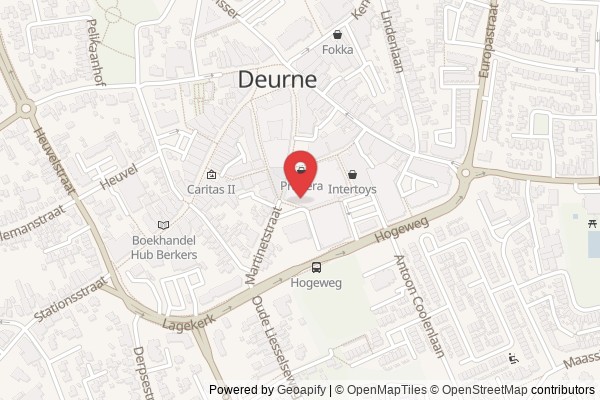 Kaart van Cultuurcentrum Martien Van Doorne
