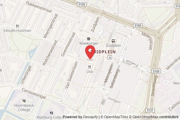Kaart van Theater Zuidplein